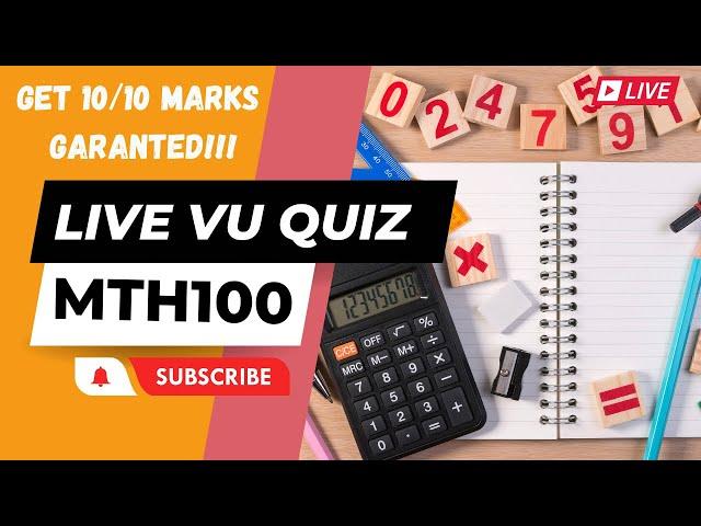 MTH100 LIVE VU QUIZ 1 | Get Full Marks Guaranteed️ |  Hack  Quiz Firewall | Virtual University 