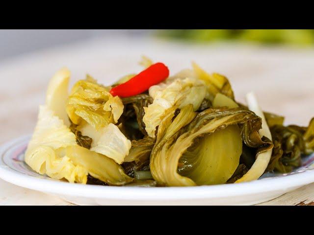 Pickled Mustard Greens - Dưa Cải | Helen's Recipes