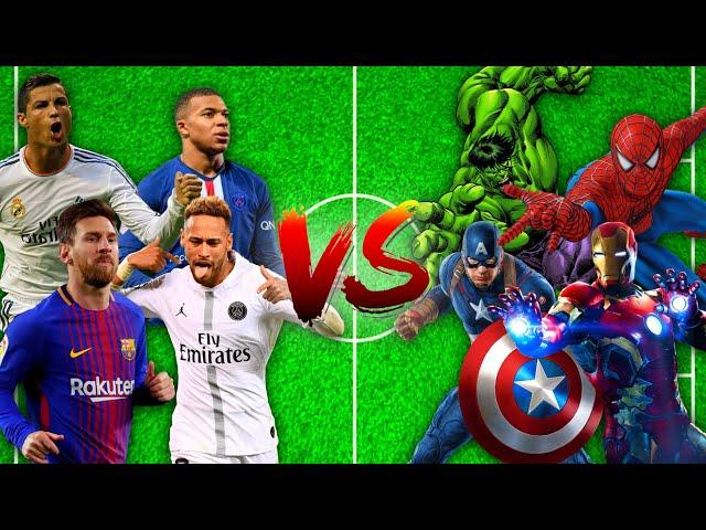 Football players vs. Avengers.  (Funny video)