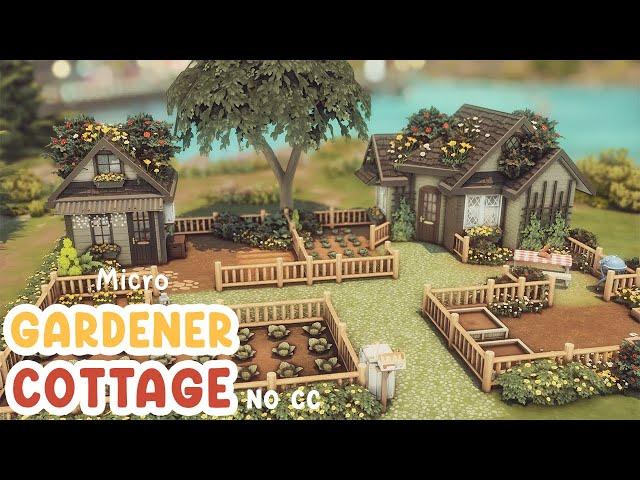 Micro Gardener Cottage 🪴 Sims 4 Speed Build