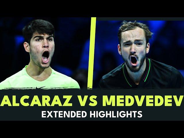 Carlos Alcaraz vs Daniil Medvedev Extended Highlights | Nitto ATP Finals 2023