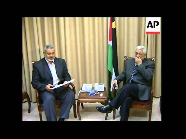 Abbas officially appoints Haniyeh Palestinian PM