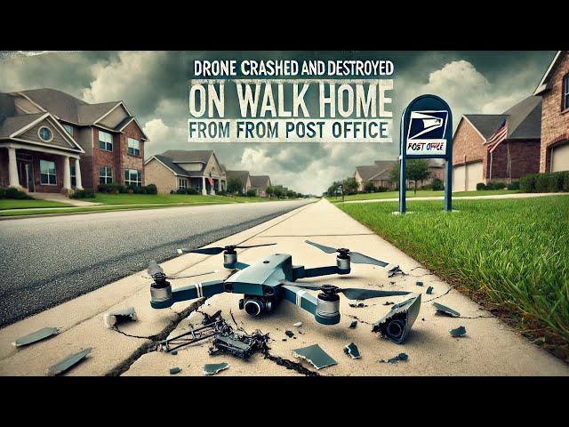 Drone Crashed and Destroyed on Walk Home From Post Office