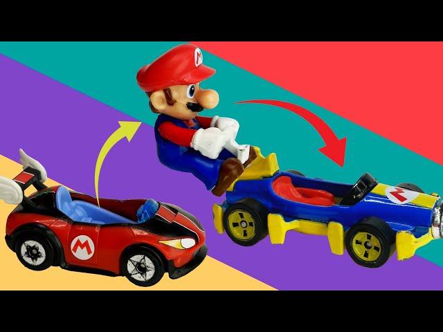 ABC Allred  How To? - Change a Mario Kart Hot Wheels character to a new Kart