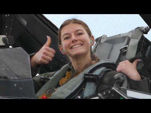 USAFA Cadet Fly in F-16D Fighting Falcon Fighter Jet for Operation Air Force • U.S. Air Force