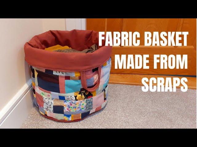 DIY Fabric Storage Basket from Scraps, Laundry Basket//Sewing Tutorial