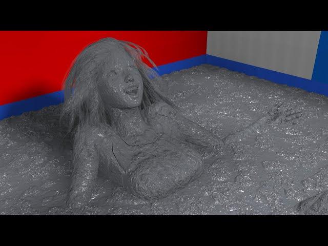 【WAM】何度だって泥んこ 【Messy and ASFR】3Danimation