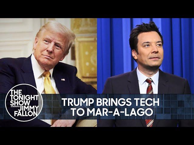 Trump Brings Top Tech Moguls to Mar-a-Lago, Temu App Tops the Charts | The Tonight Show