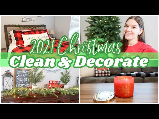 2021 CHRISTMAS CLEAN + DECORATE | DECORATE WITH ME FOR CHRISTMAS | Rach Plus Five