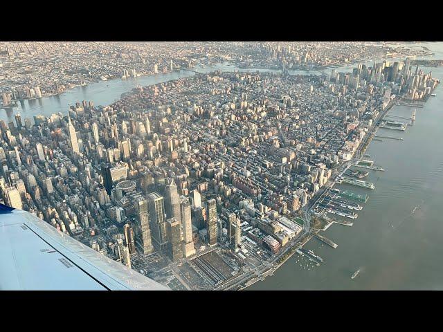 Spectacular 4K Sunset Landing New York LaGuardia | Great NYC Views