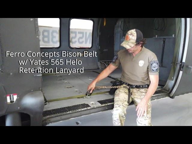 Ferro Concepts Bison Belt with Yates 565 Helo Retention Lanyard