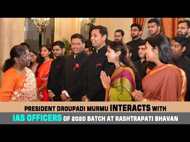 President Droupadi Murmu interacts with IAS officers of 2020 batch at Rashtrapati Bhavan