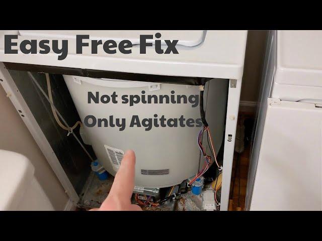 Washer not spinning, only agitates FIX