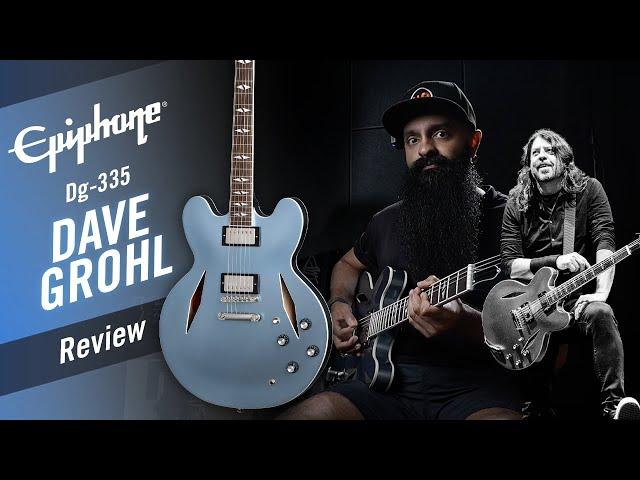 FOO FIGHTERS! Epiphone Dave Grohl DG-335 Pelham Blue Semi Hollow Guitar Review