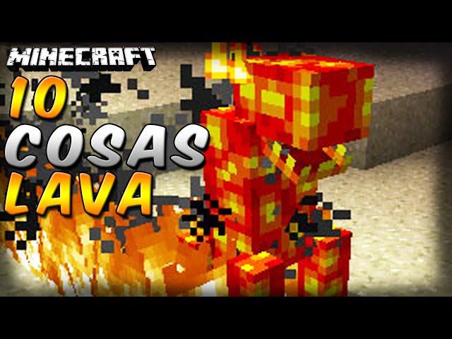 Minecraft - 10 Cosas que No Sabías de la LAVA - Rabahrex