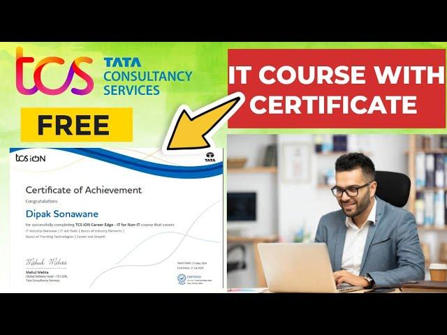 Free courses online with certificate 2024 | TCS iON Career Edge - IT for Non-IT| TCS ion certificate