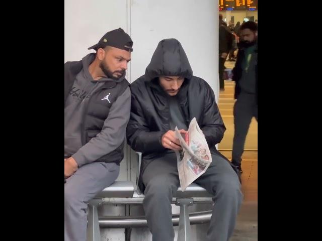 Reading newspaper fight#funny #comedy #shortsvideo #shorts