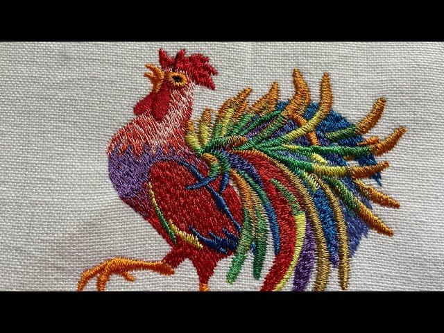 DIME #Struttin Rooster Stitchin With Sue - Free Design Link