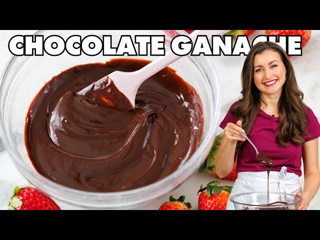 Easy Chocolate Ganache - ONLY 2 INGREDIENTS