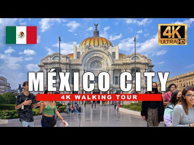  Mexico City Walking Tour - CDMX Historic Center Walking Tour  [4K HDR / 60fps]