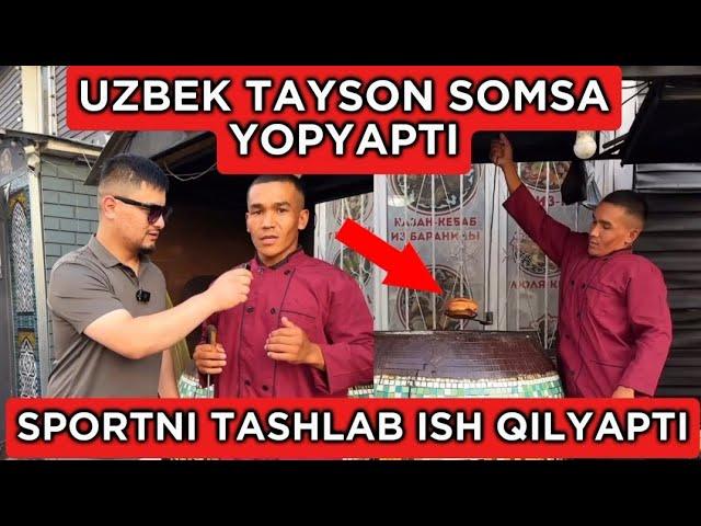 UZBEK TAYSON SOMSA YOPYAPDI SPORTNI TASHLADI UZBEK TAYSON