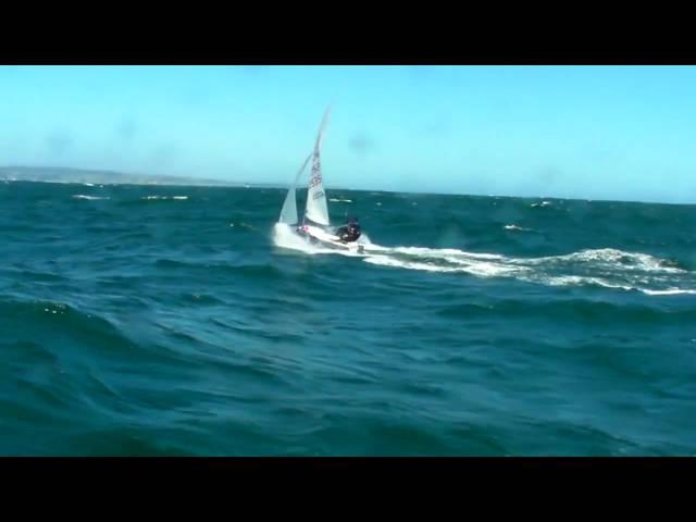 420 sailing reach 35+ knots