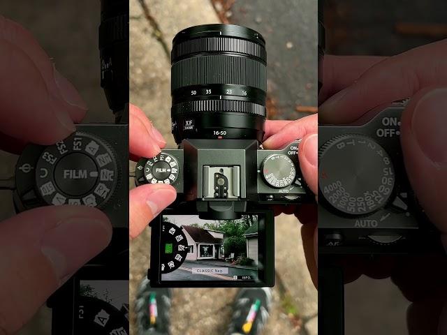 all the film simulations on the new X-T50 dial