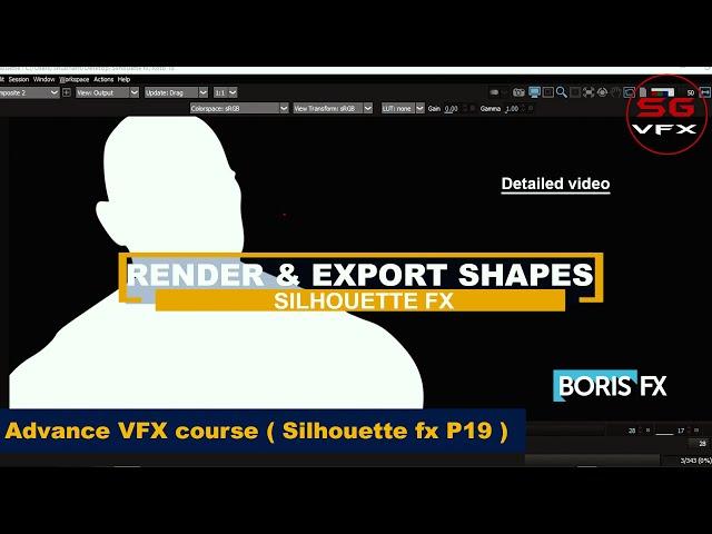 How to render & export roto shapes from silhouette fx in hindi || Silhouette fx 2021 || SG VFX