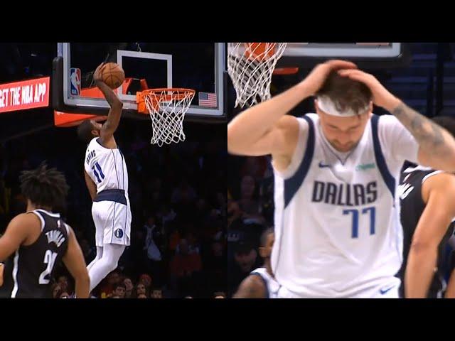 Kyrie Irving had Luka Doncic shocked after huge dunk off alley oop vs Nets 