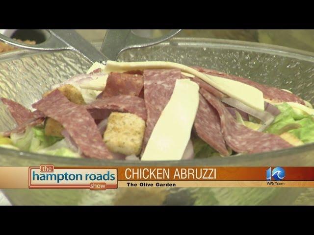 Chicken Abruzzi prepared by Brian Alfano from The Olive Garden