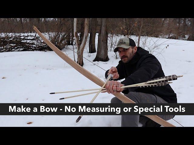 Make a Primitive Bow by Feel - No Special Tools