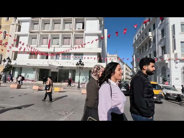 TUNISIA, Tunis- 2023, January, City Walk 4K