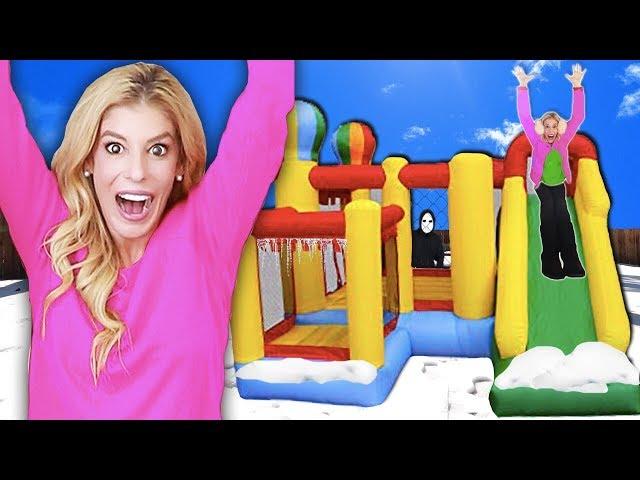 24 Hours inside a GAME MASTER BOUNCE HOUSE! (Who Wins $10,000 & Matt Missing in Top Secret Hideout)