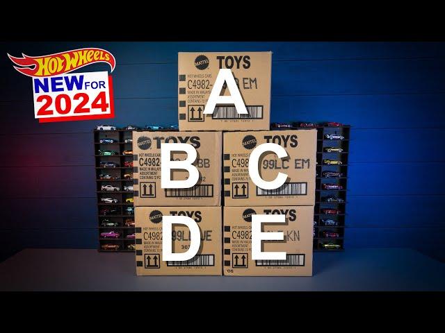 Unboxing 2024 Hot Wheels A,B,C,D & E Case Compilation