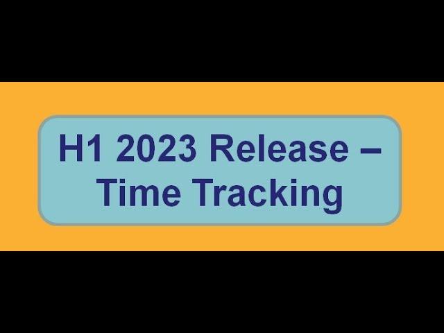 H12023 Time Tracking