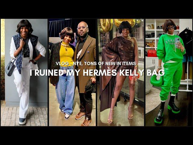 I RUINED MY HERMES KELLY BAG, TONS OF NEW IN ITEMS & NYE IN MEMPHIS & VLOG BRIEF | AWED BY MONICA