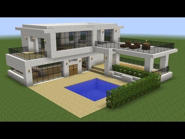 Minecraft - How to build a modern house 5