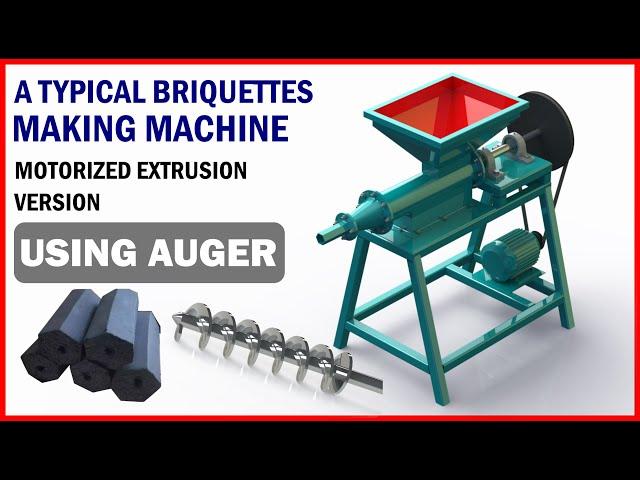 Briquettes Making Machine (3D MODEL) FULL ASSEMBLY