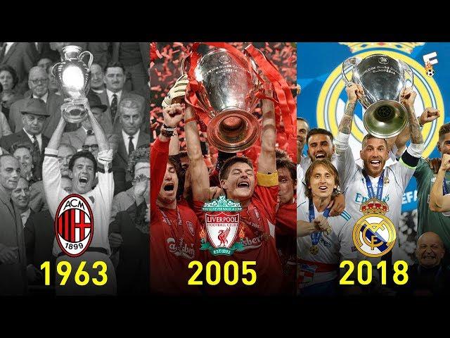 UEFA Champions League Winners 1956 - 2018  Footchampion