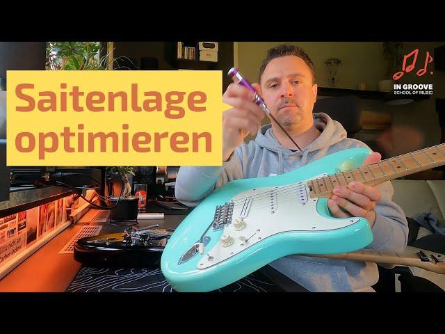 E-Gitarre selbst optimal einstellen : Die Saitenlage