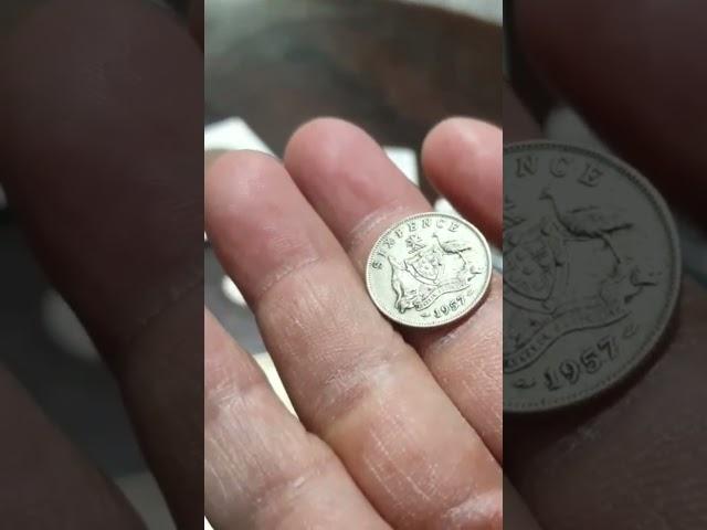 1957 Silver Australia Sixpence