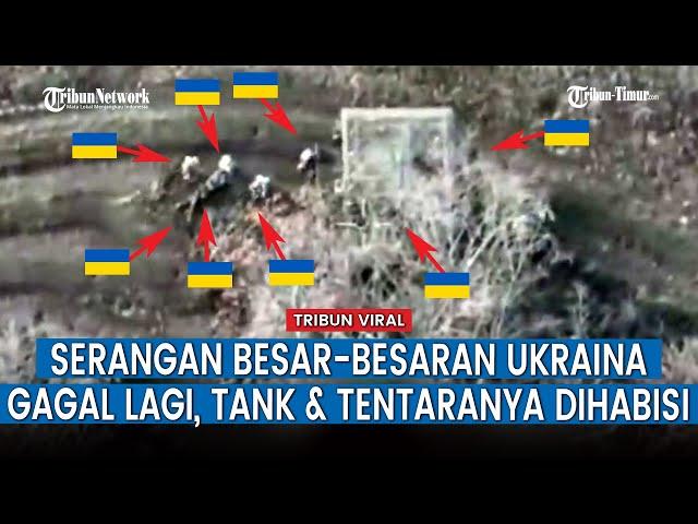 Iring-iringan Kendaraan dan Infanteri Ukraina yang Serbu Pasukan Rusia Dapat Perlawanan