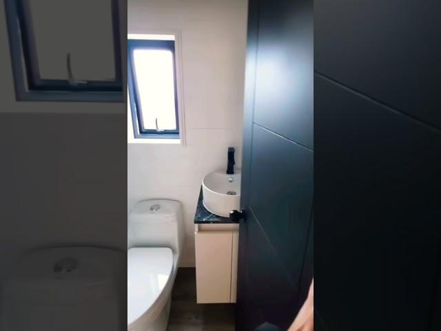 Готовый проект в виде барнхауса, модульный дом. Домик для дачи и отдыха.