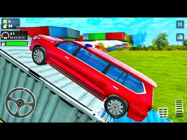 Long Lexus SUV Car With Emergency Sirens #4 - Drive On Container Track - Android Gameplay