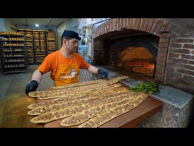 Extreme delicious Turkish Meat Bread! Turkish Cuisine