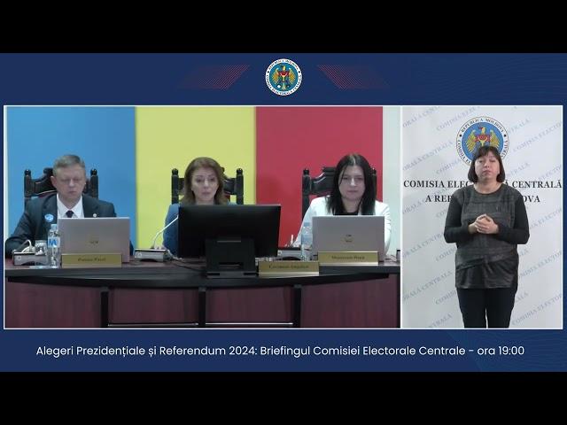 Alegeri Prezidențiale și Referendum 2024: Briefingul Comisiei Electorale Centrale - ora 19.00