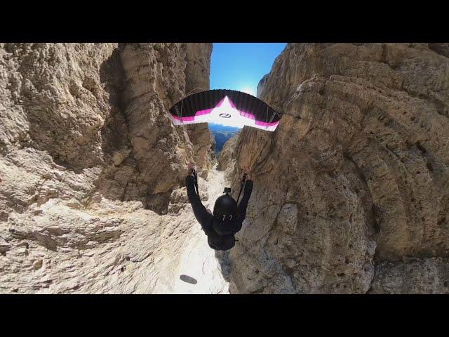 Death Star wingsuit line  - Speedflying Dolomites