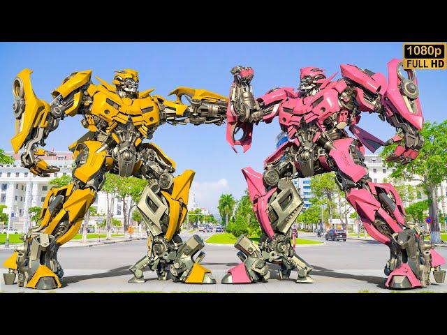 Transformers Rise of The Beasts | Pink Bumblebee vs Bumblebee - The Great War Zombies [HD]