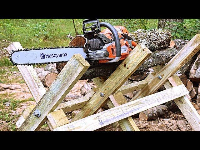 Build your own portable folding sawbuck for firewood