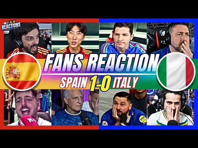 SPANISH & ITALIAN FANS REACTION TO SPAIN 1-0 ITALY | EURO 2024